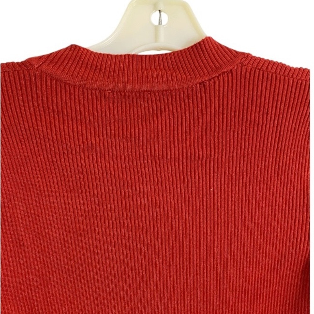 ROAM Cordoba Midi Dress Long Sleeve Sweater Sheath in Red Rib Knit Size XS - Picture 9 of 10